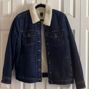 J Crew Sherpa Lined Denim Jacket